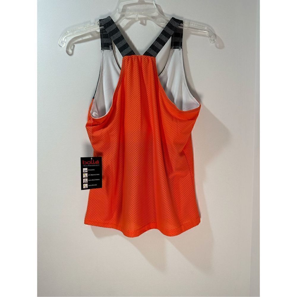 Bolle` women’s high performance orange racerback tank size M.  #38-0959 NWT - Picture 2 of 8